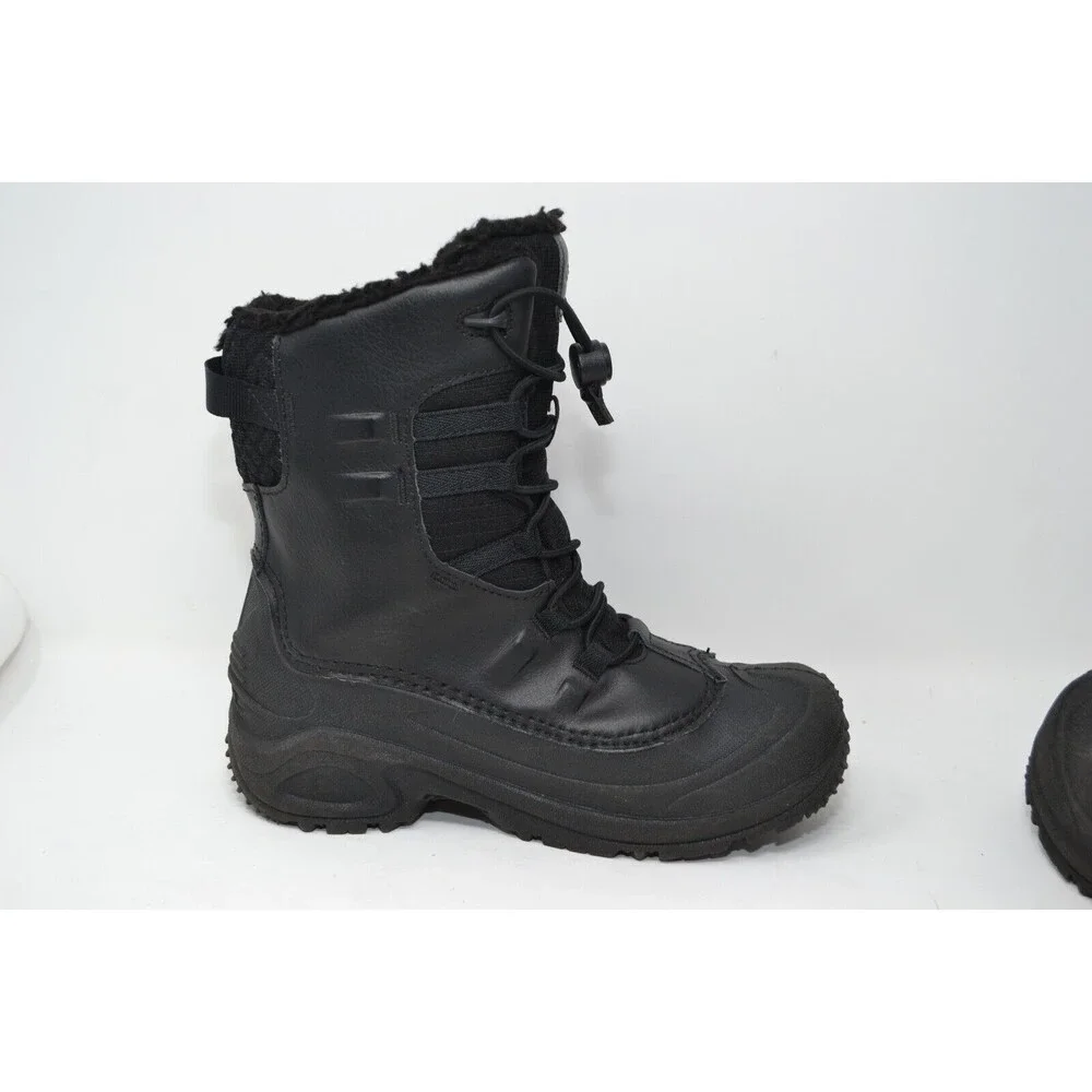 Columbia Waterproof Boots Youth 5 Bugaboot Celsius Black Lace Up BY4430-010‎